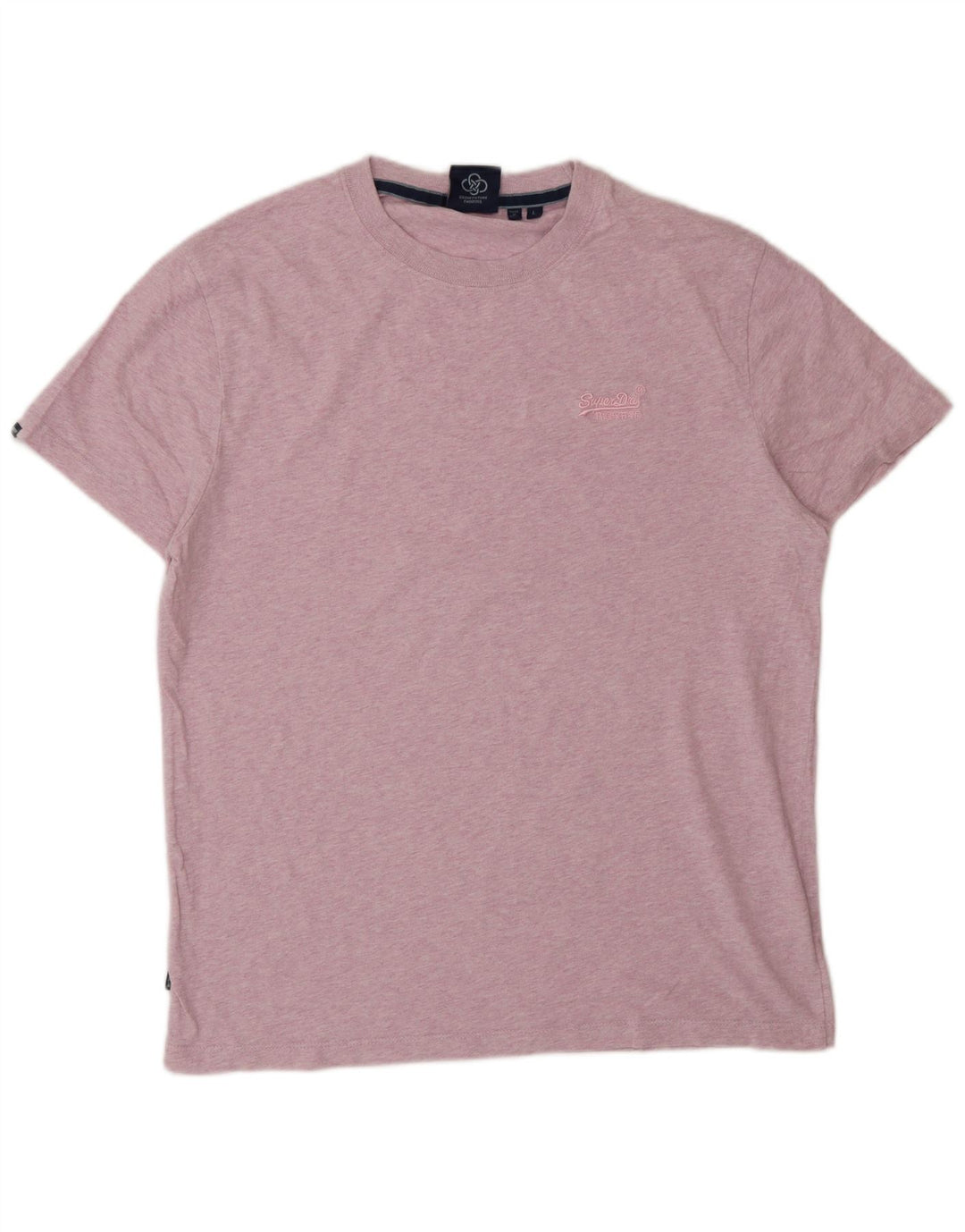SUPERDRY Herre T-Shirt Top Stor Pink Bomuld