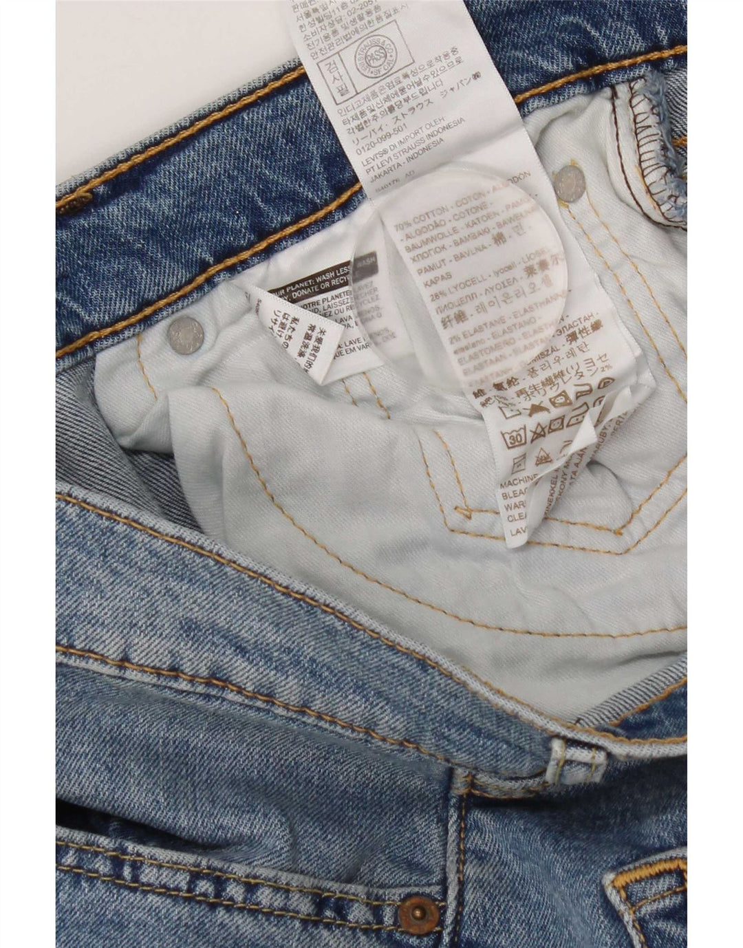 Levi's Herre 514 Straight Jeans W32 L32 Blå Bomuld