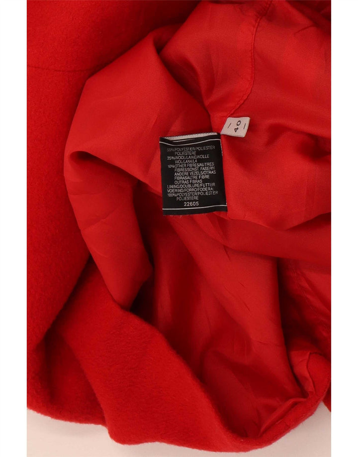 C&A Dame Dobbeltradet Blazer Jakke EU 40 Medium Rød Polyester