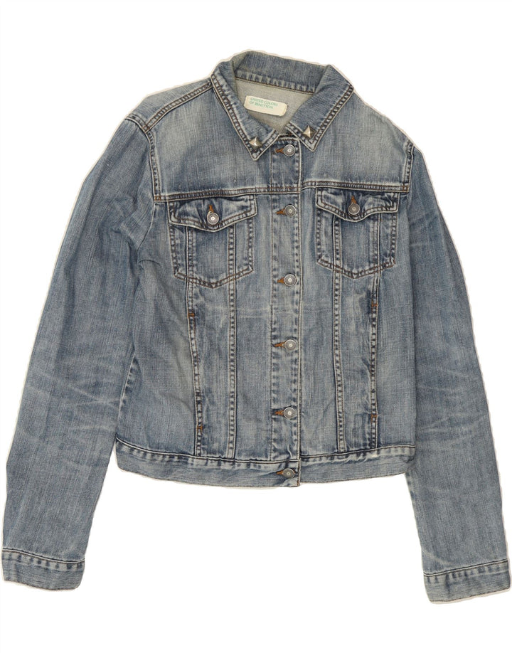 BENETTON Womens Denim Jacket UK 14 Medium Blue Vintage Benetton and Second-Hand Benetton from Messina Hembry 