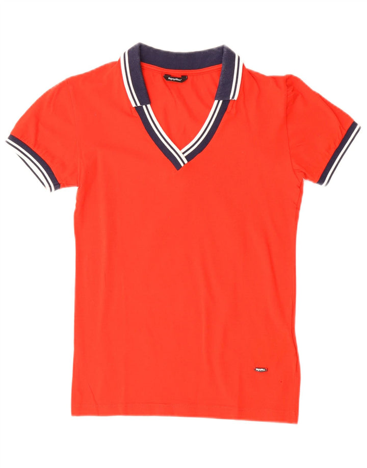 Refrigiwear Dame Polo Shirt UK 8 Small Red Bomuld