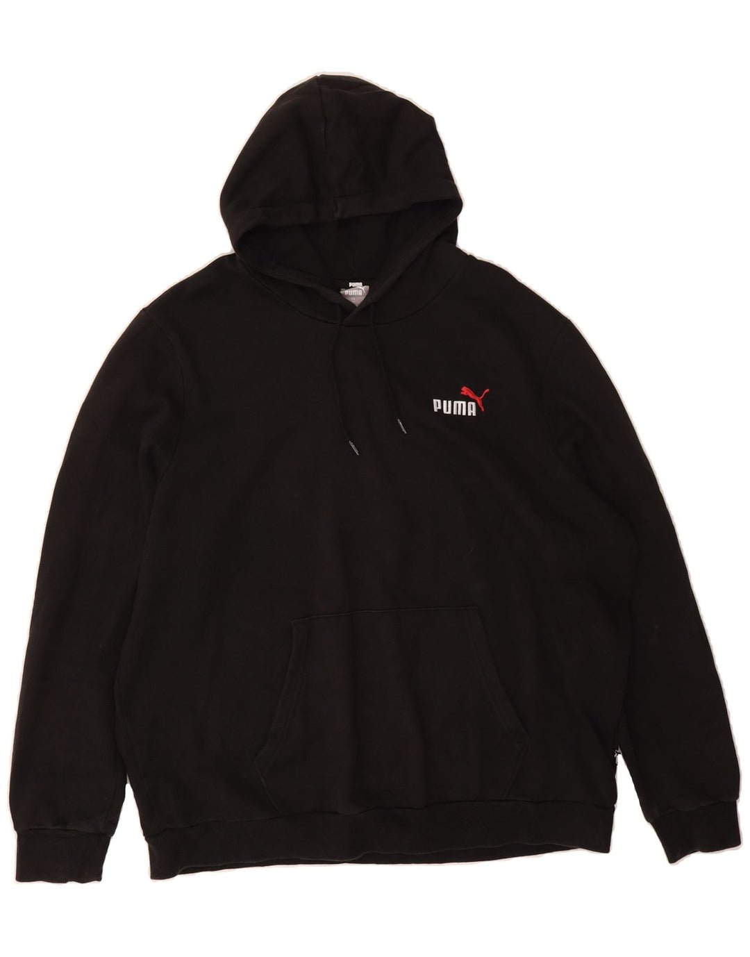 PUMA Mens Hoodie Jumper 2XL Black Cotton Vintage Puma and Second-Hand Puma from Messina Hembry 