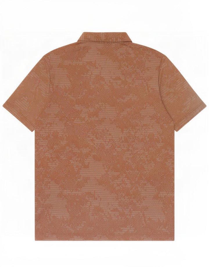 Adidas Polo Shirt til mænd Stor brun geometrisk polyester
