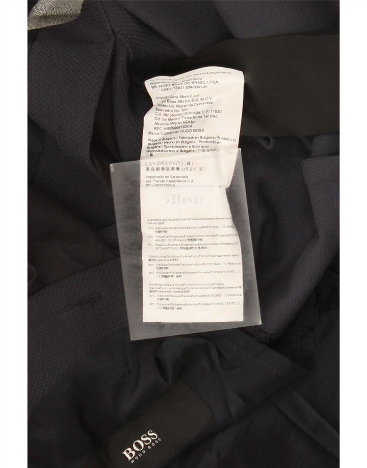 Hugo Boss Herre 2-knaps blazerjakke EU 48 Medium Navy Blue Viscose