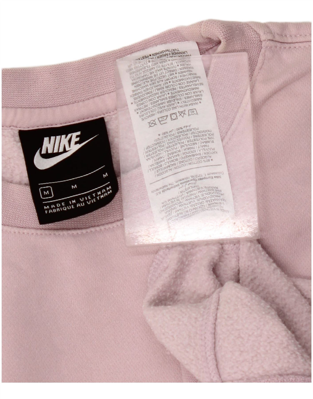 NIKE sweatshirt i overstørrelse til kvinder UK 14 Medium Lilla Bomuld