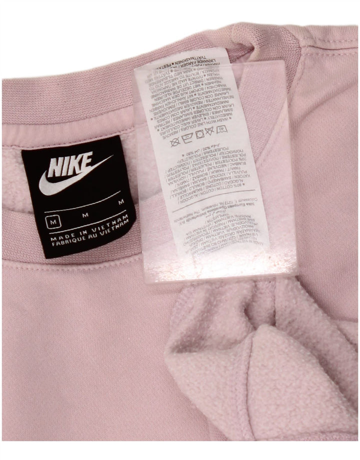 NIKE sweatshirt i overstørrelse til kvinder UK 14 Medium Lilla Bomuld