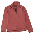 Fat Face Dame Zip Neck Sweatshirt Jumper UK 8 Small Pink Bomuld