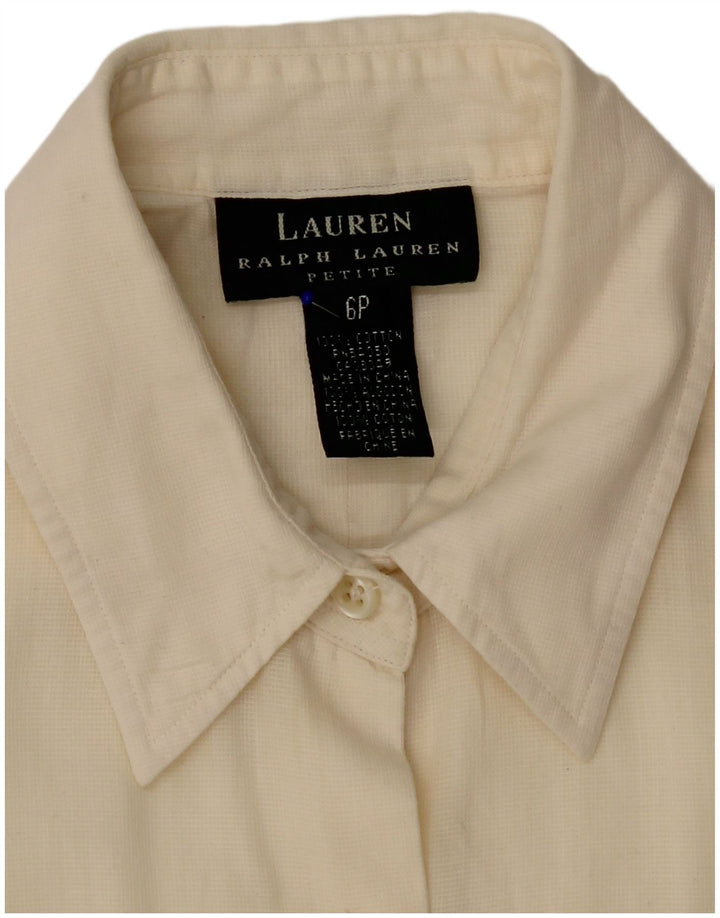 Ralph Lauren Dameskjorte US 6 Medium Off White Bomuld
