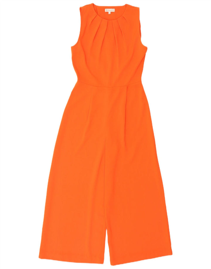 Warehouse Dame Ærmeløs Jumpsuit UK 8 Small Orange Polyester