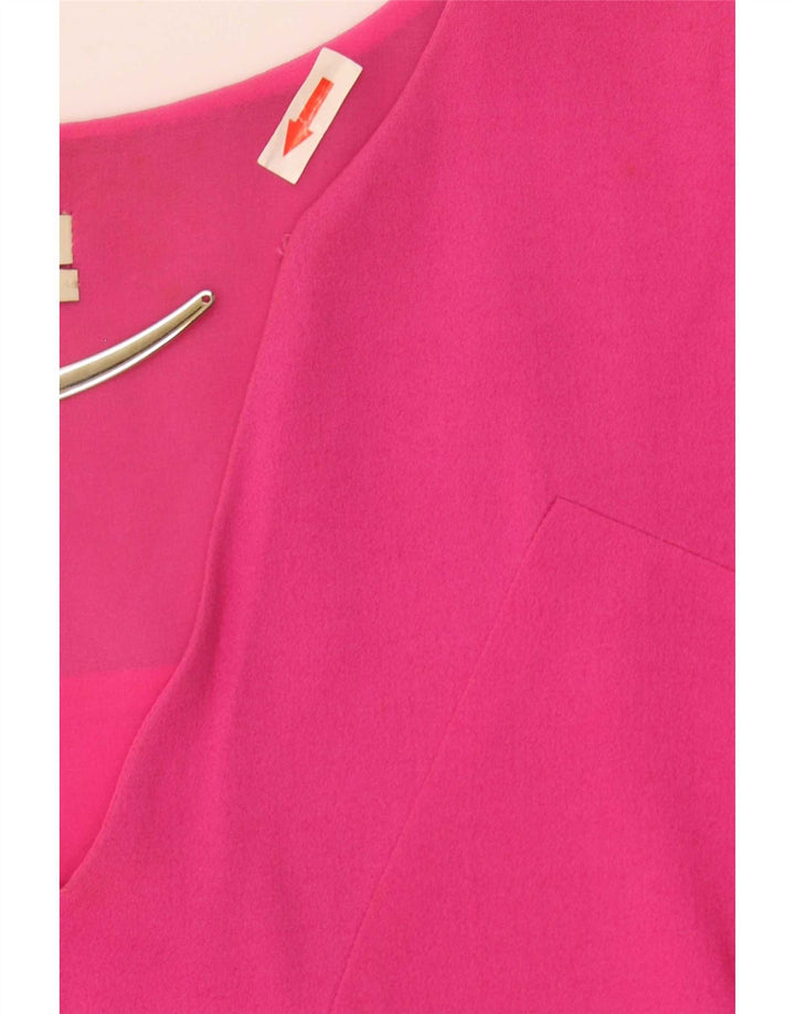Pinko Womens Sleeveless Shift Dress UK 10 Small Pink Acetate