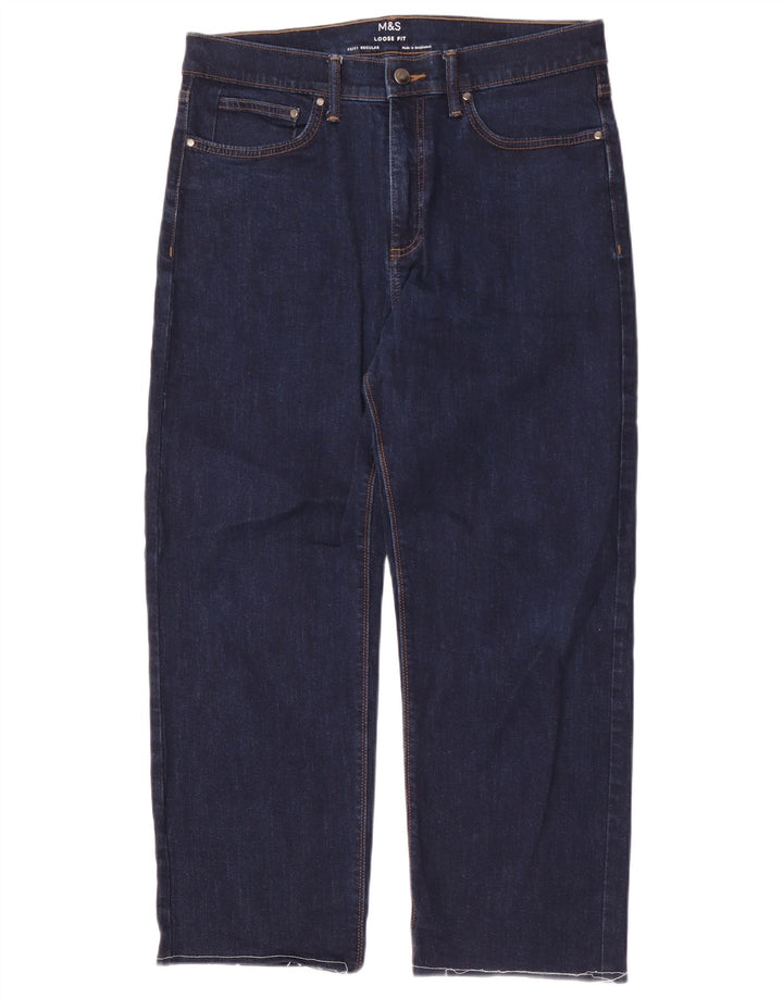 Marks & Spencer Herre løse jeans W32 L27 Marineblå bomuld
