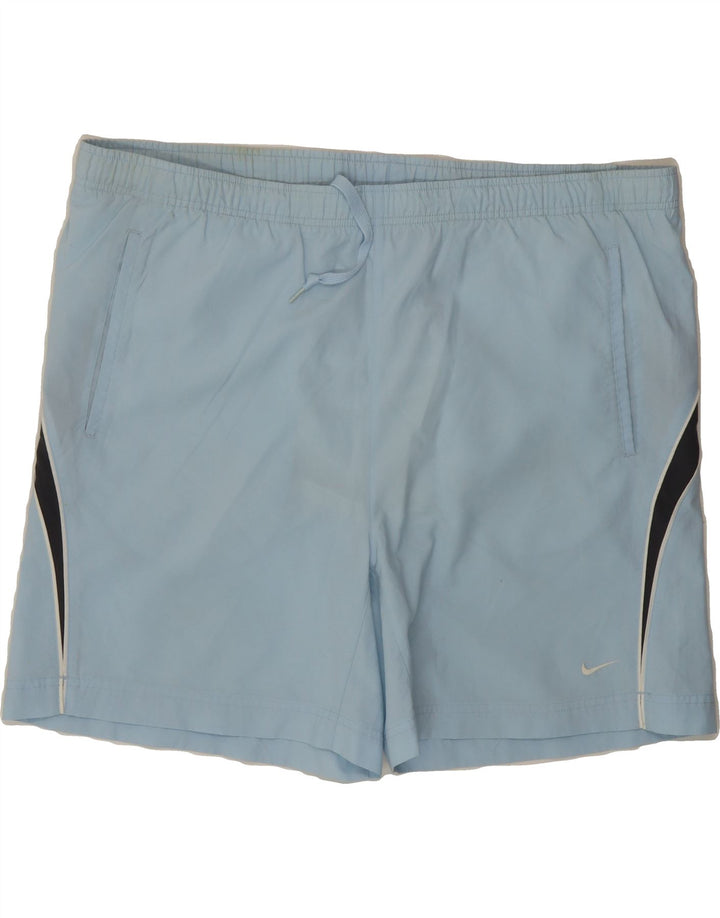 NIKE Mens Sport Shorts 2XL Blue Colourblock Vintage Nike and Second-Hand Nike from Messina Hembry 