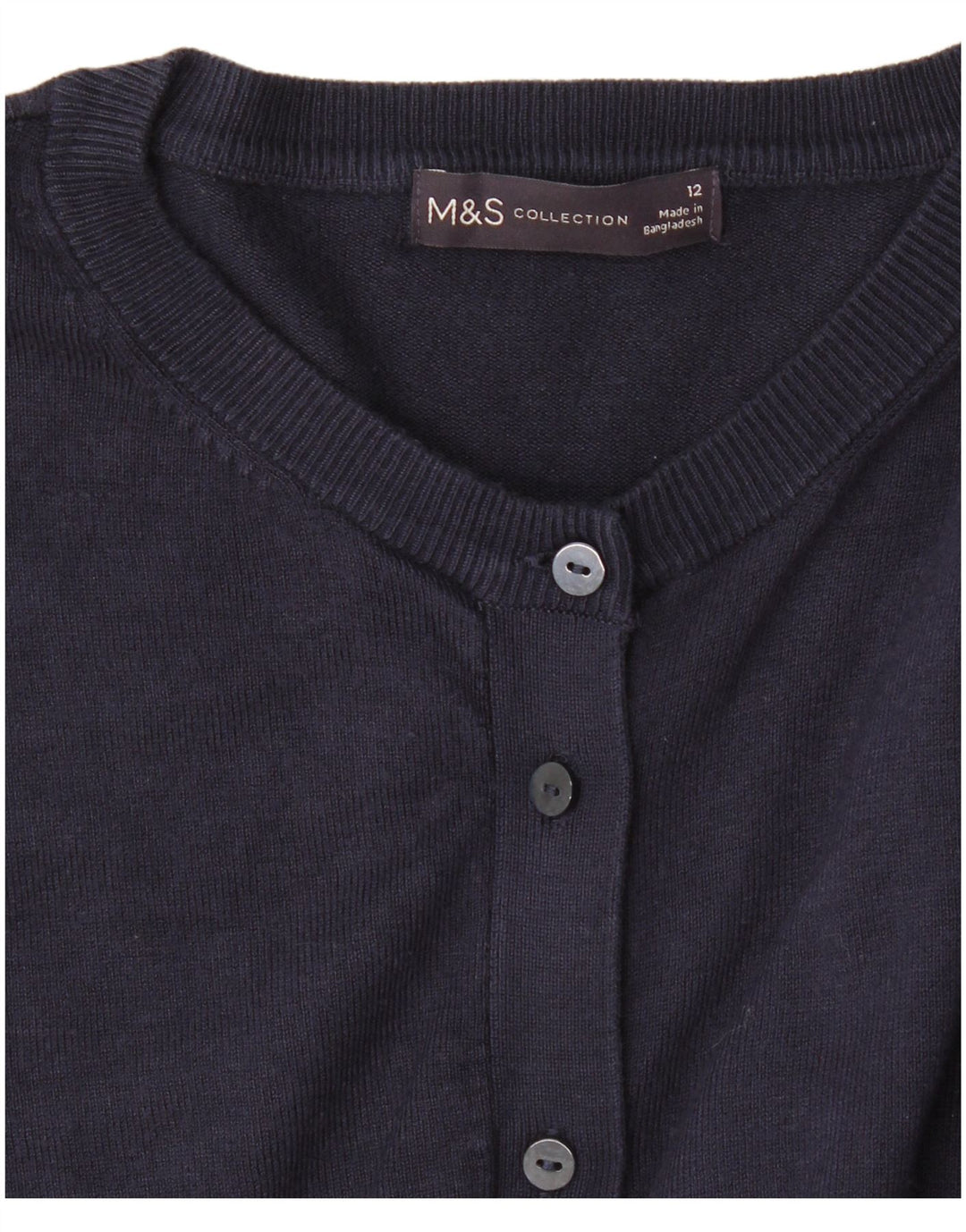 Marks & Spencer Dame Cardigan Sweater UK 12 medium Navy Blue