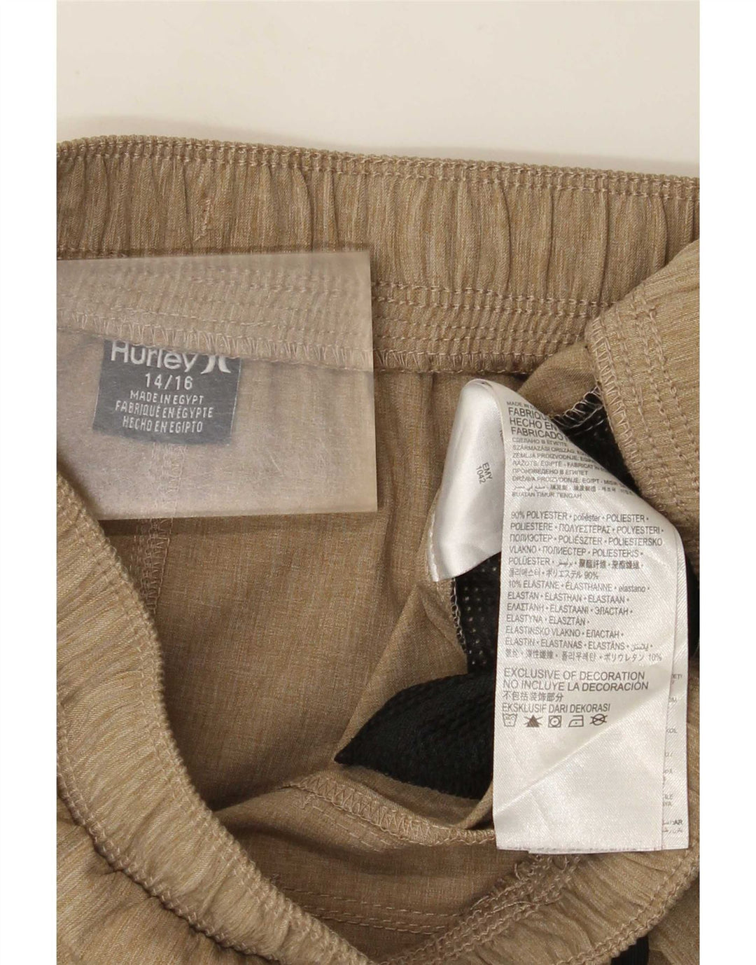 Hurley Boys grafiske sportsshorts 12-13 år Beige polyester