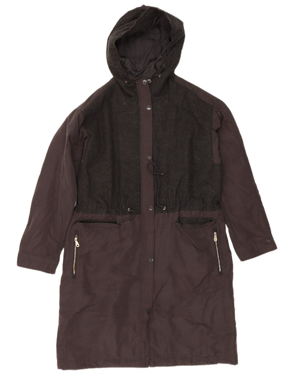 Massimo Dutti Dame Windbreaker Coat UK 14 Medium Navy Blue Colourblock