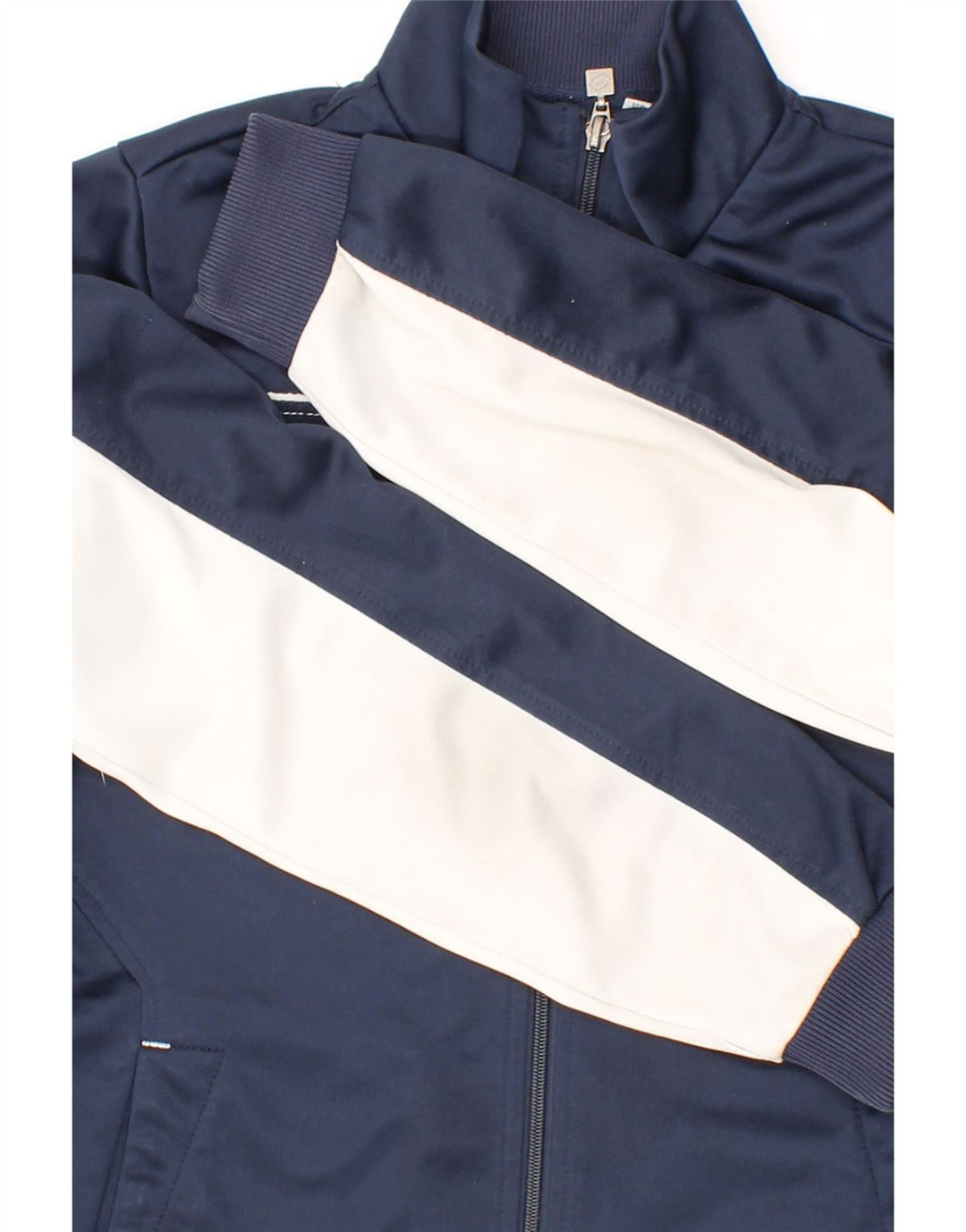 LOTTO Boys Tracksuit Top Jacket 11-12 Years Medium Navy Blue Colourblock Vintage Lotto and Second-Hand Lotto from Messina Hembry 
