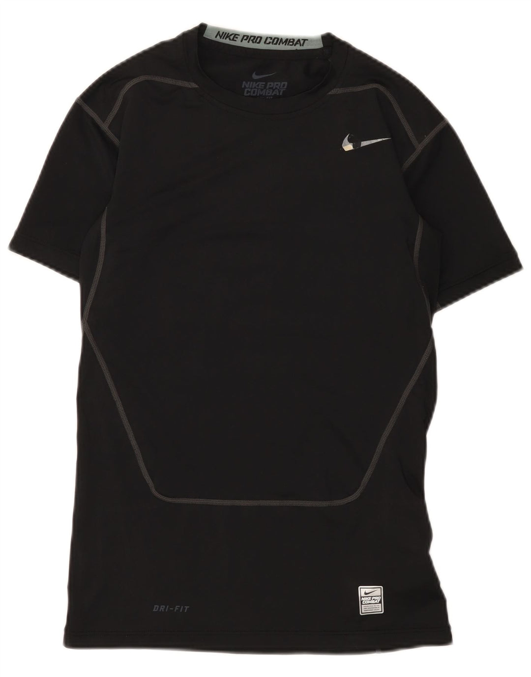 Nike Dame Dri Fit Grafisk T-Shirt Top UK 16 Stor Sort Polyester