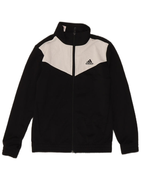 Adidas Drenge Træningsdragt Topjakke 8-9 år Sort Colourblock Polyester