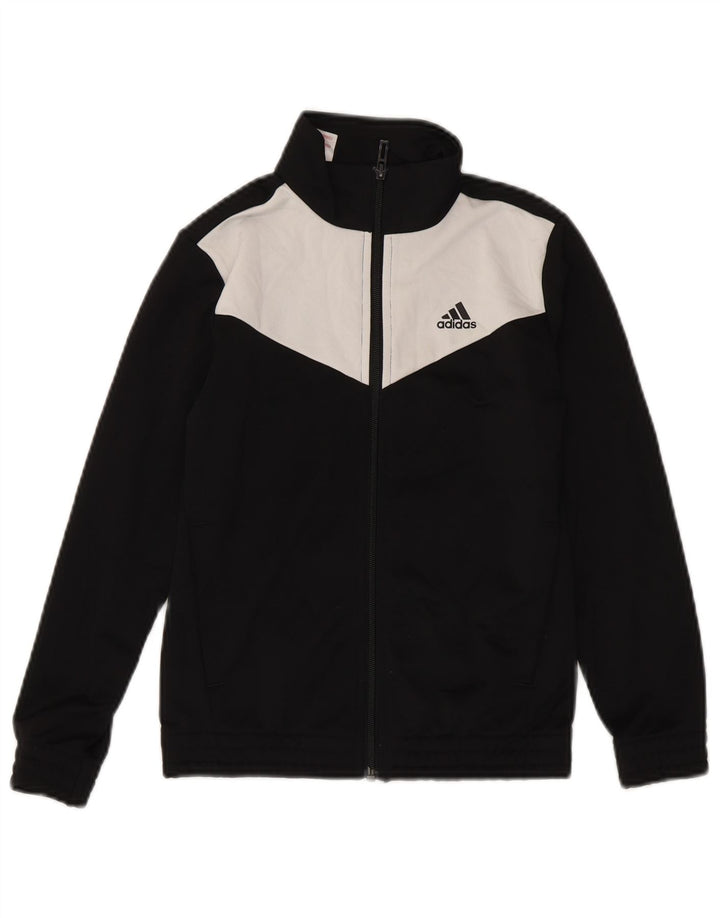 Adidas Drenge Træningsdragt Topjakke 8-9 år Sort Colourblock Polyester