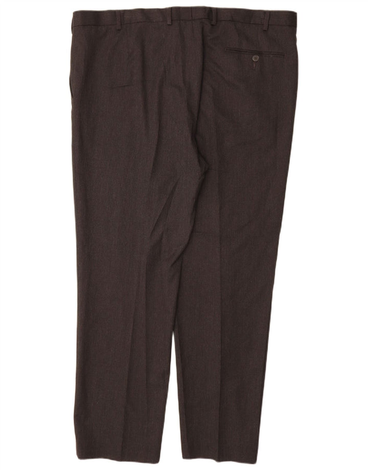 Marks & Spencer Herre Regular Suit Bukser W42 L31 Grå polyester
