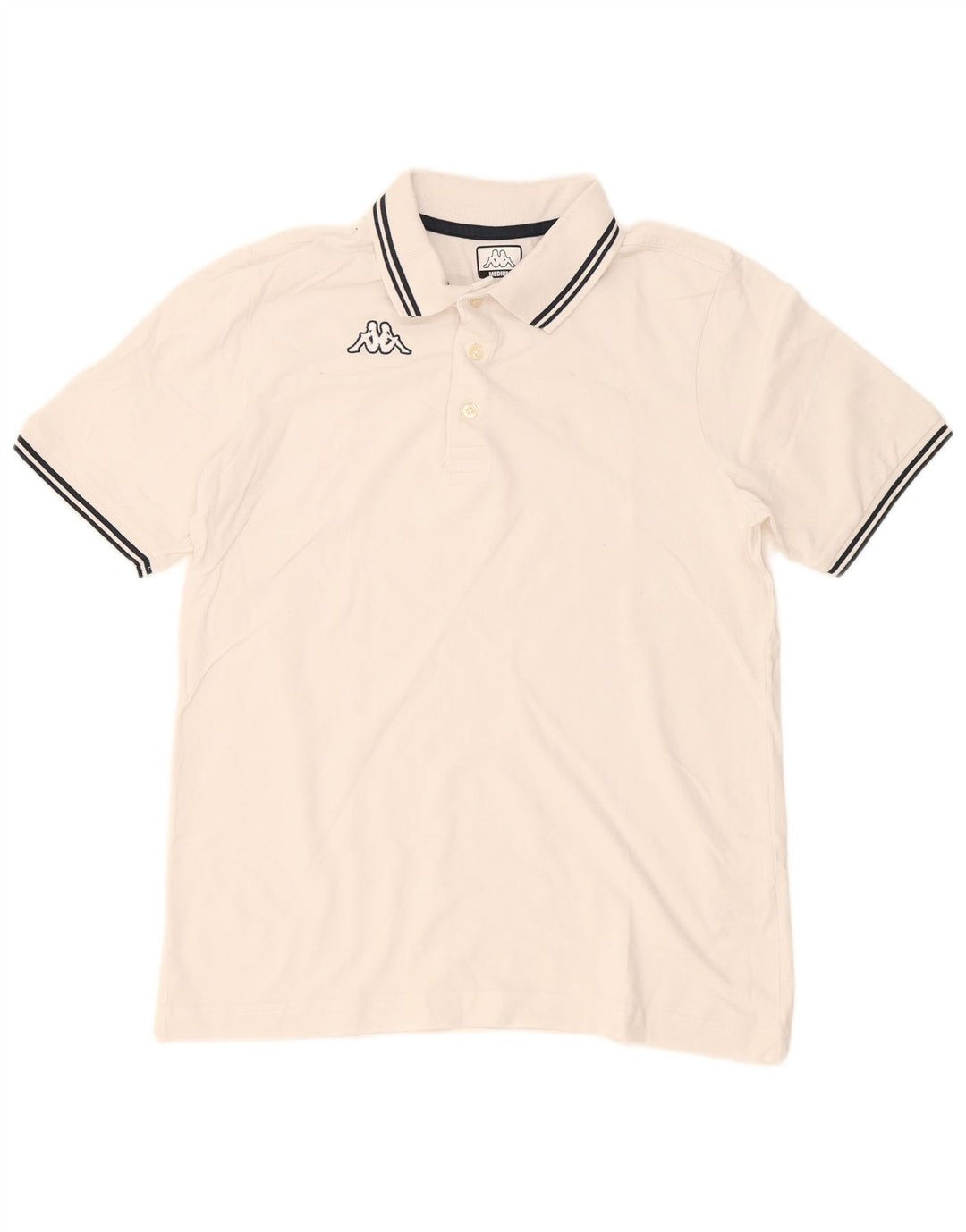 KAPPA herre poloshirt Medium hvid bomuld