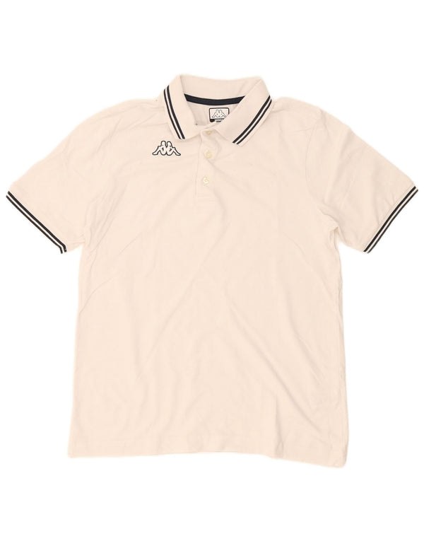 KAPPA herre poloshirt Medium hvid bomuld