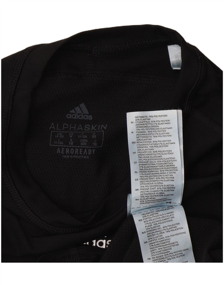 Adidas Boys Aeroready Top Langærmet 11-12 År Sort