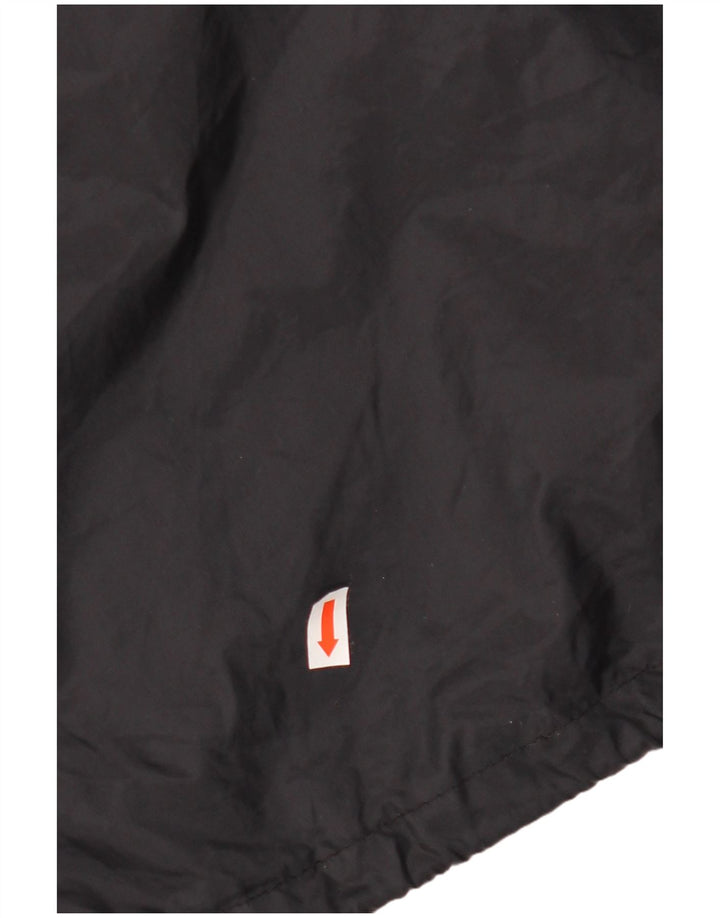 VINTAGE Regnjakke med hætte til mænd UK 44 2XL Sort Geometrisk