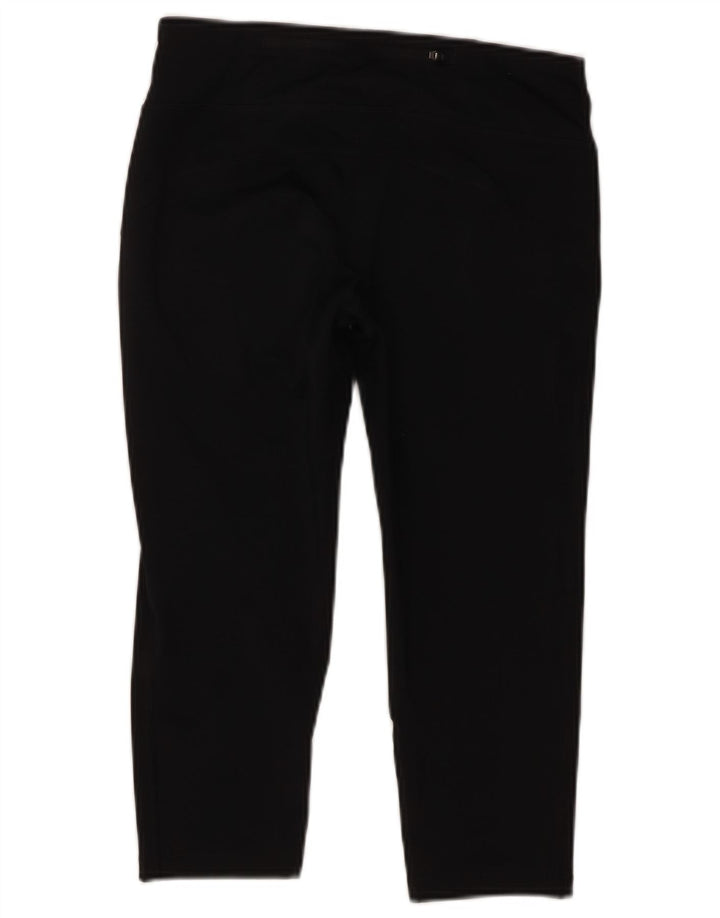 Nike Dame Climalite Capri Leggings UK 10 Small Black Polyester