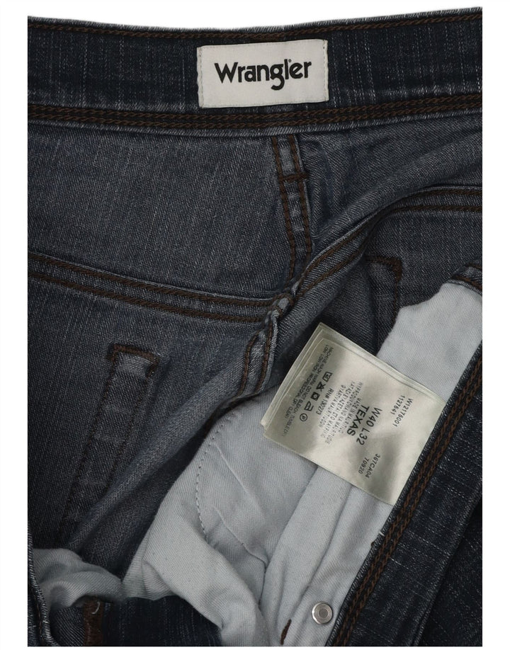 WRANGLER Herre Texas Straight Jeans W40 L32 Blå Bomuld