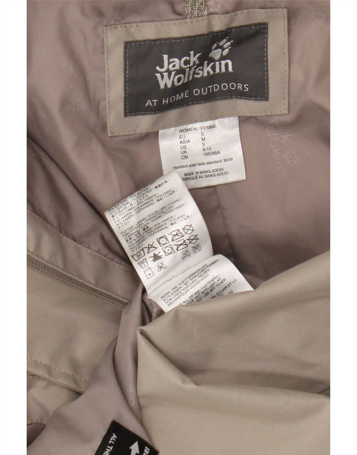 Jack Wolfskin Trench Coat med hætte til kvinder UK 8/10 Lille beige polyester