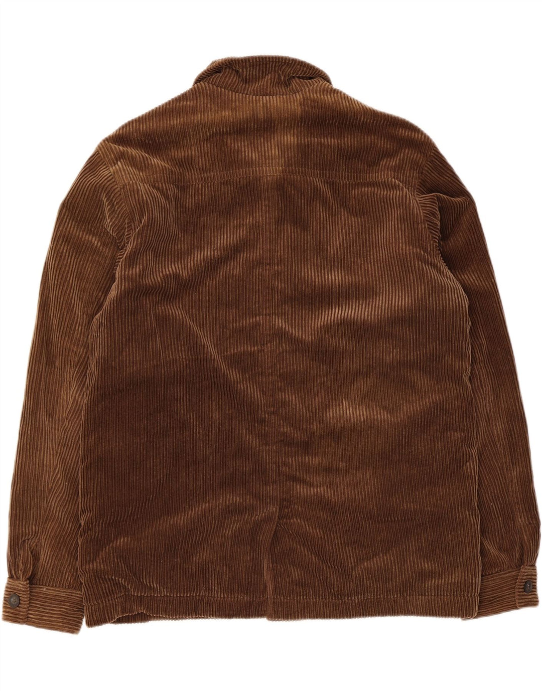Zara Herre Sherpa Corduroy-jakke UK 38 Medium Brun Bomuld