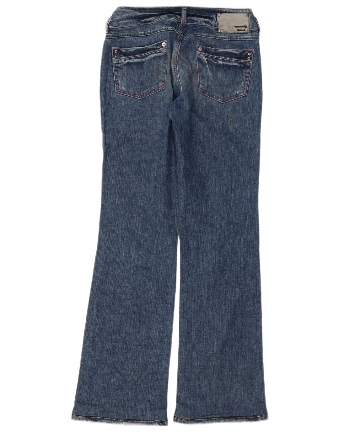 DIESEL Dame Ronhar Bootcut Jeans W26 L30 Blå Bomuld