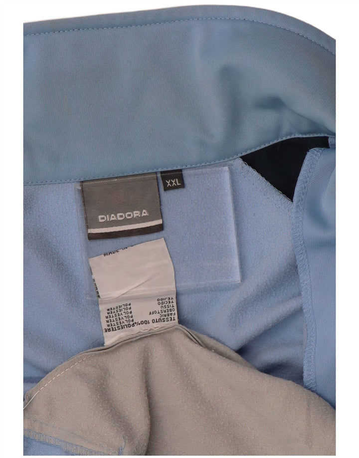 Diadora Træningsdragt til mænd Topjakke 2XL Blå Colourblock Polyester