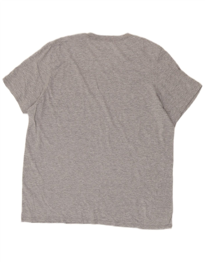 Adidas Herre Grafisk T-Shirt Top Stor Grå Bomuld