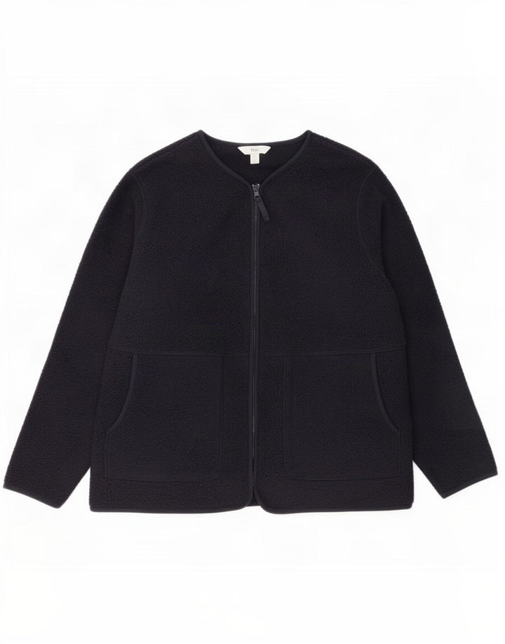 Marks & Spencer Fleecejakke til kvinder UK 16 Stor marineblå polyester