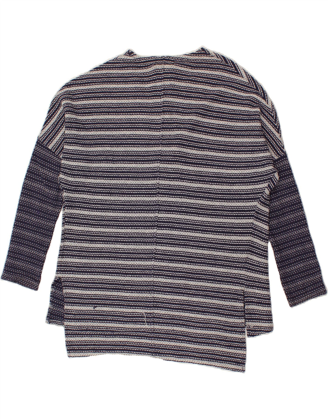 ROXY Womens Oversized Cardigan Sweater UK 16 Large Purple Striped Cotton Vintage Roxy and Second-Hand Roxy from Messina Hembry 