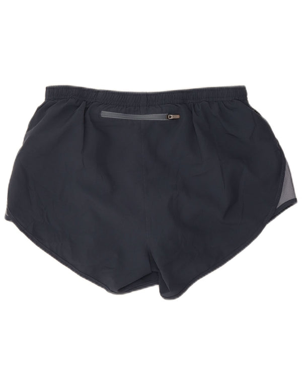Nike Womens Dri Fit Sport Shorts UK 8 Small Navy Blue Colourblock Polyester