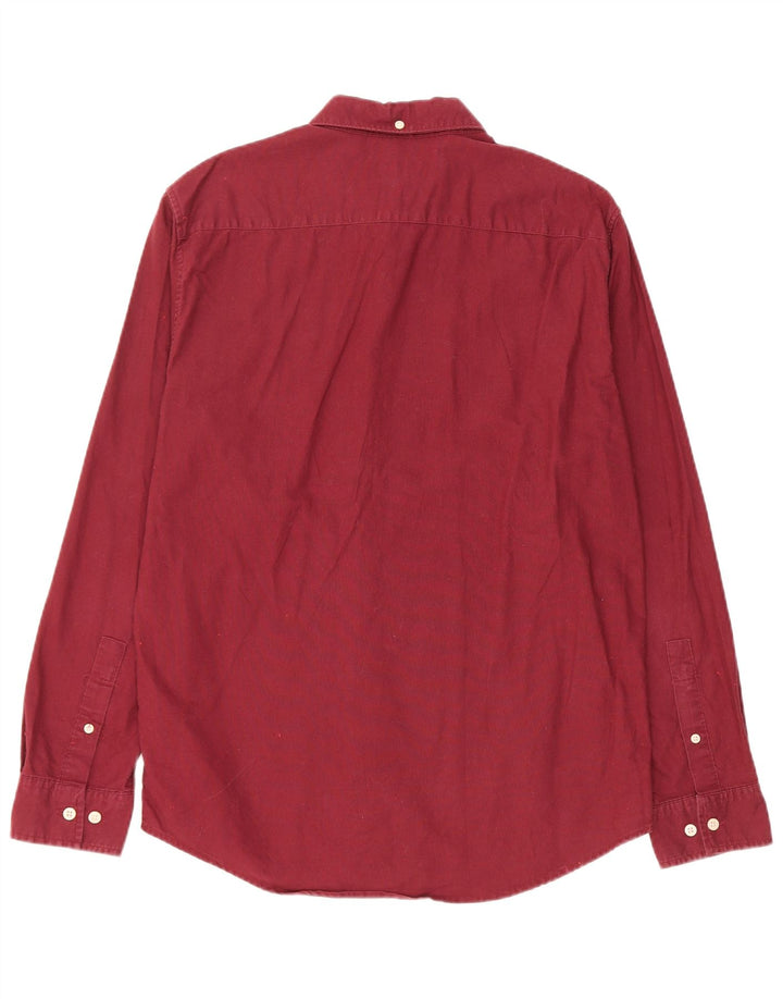 Jack Wills Herre Slim Fit skjorte Medium Bourgogne bomuld