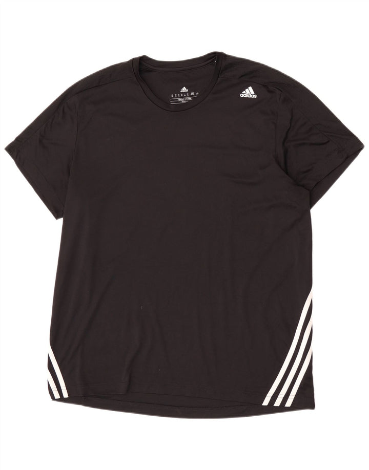 Adidas Herre Climalite T-Shirt Top XL Sort Polyester