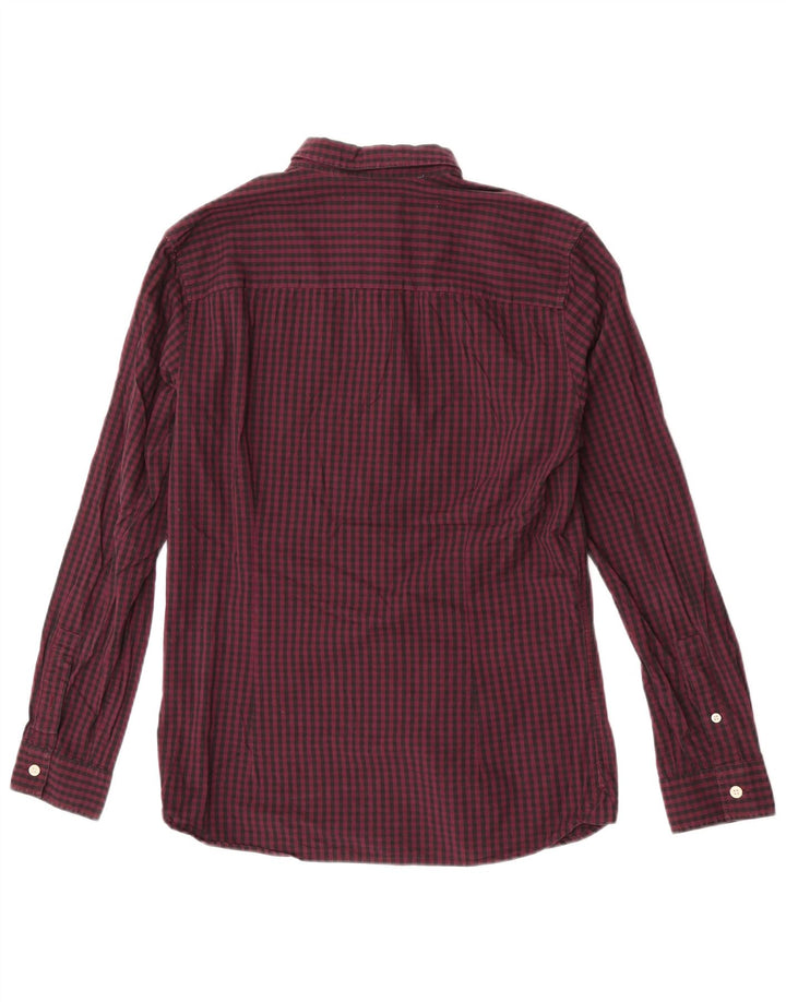 Lyle & Scott Herre Slim Fit skjorte Medium Burgundy Gingham Cotton