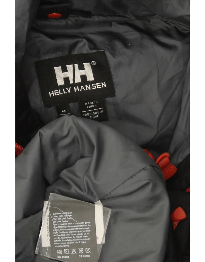 HELLY HANSEN Herre hættepolstret jakke UK 38 Medium Sort Nylon