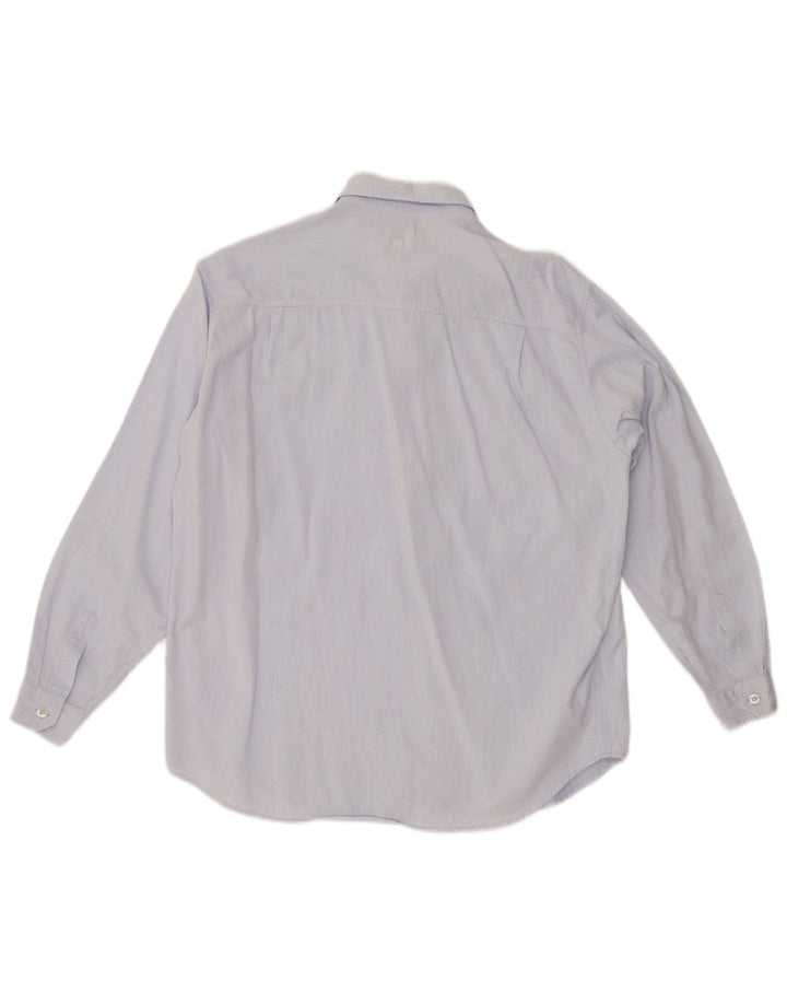 ARMANI JUNIOR Drengeskjorte 13-14 år Blå nålestribet bomuld