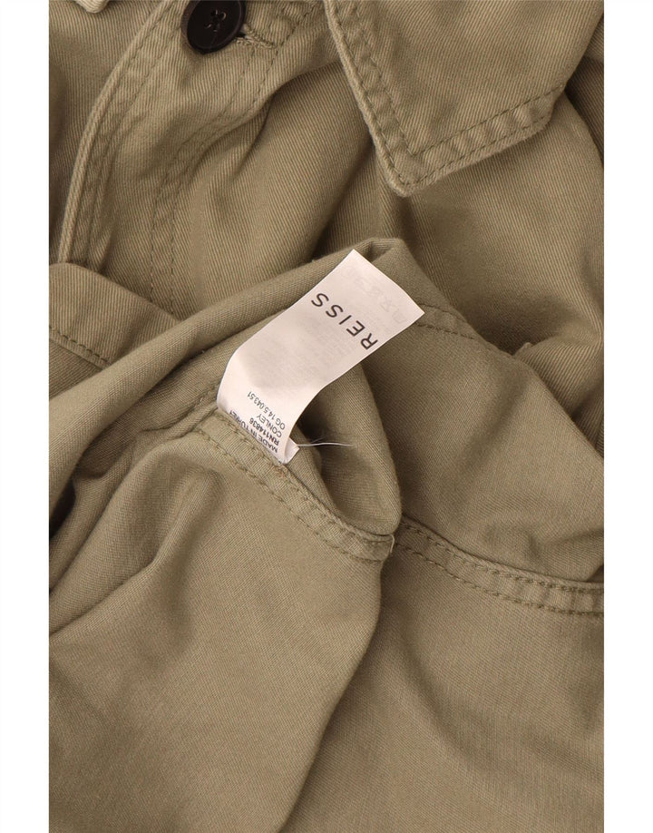 Reiss Herre Overshirt Shirt Medium Khaki Bomuld