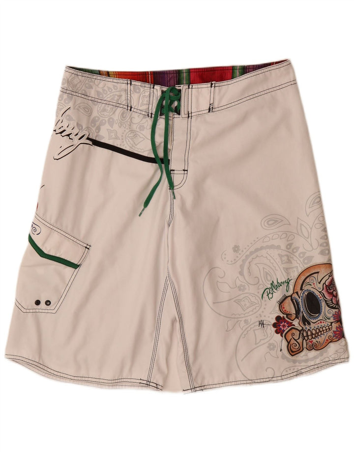 Billabong Herre grafiske svømmeshorts Store hvide blomsterpolyester