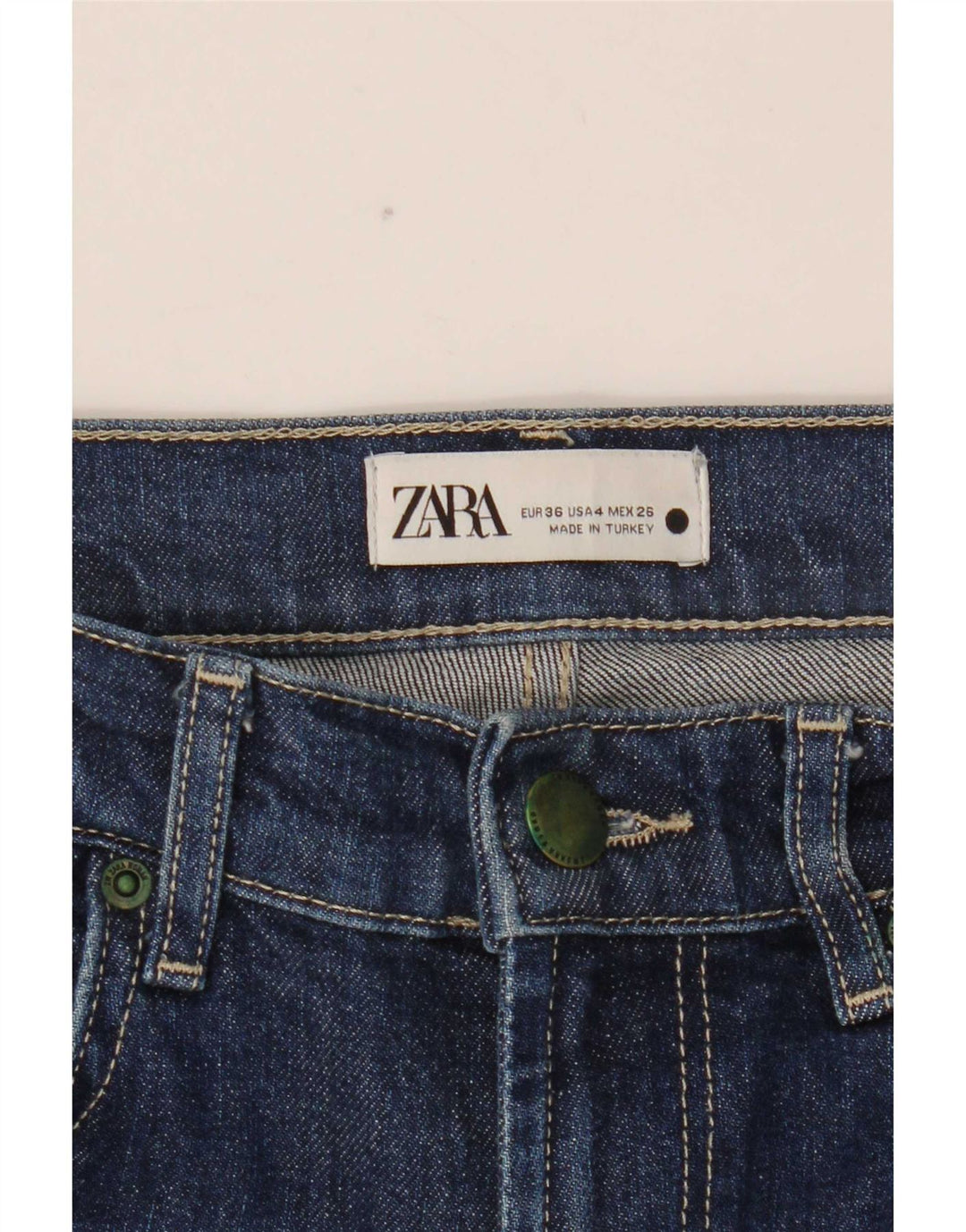 Zara Dame Slim Jeans EU 36 XS W26 L31 Blå