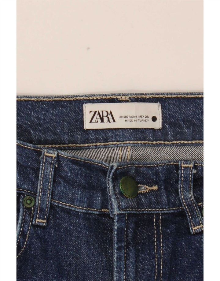 Zara Dame Slim Jeans EU 36 XS W26 L31 Blå