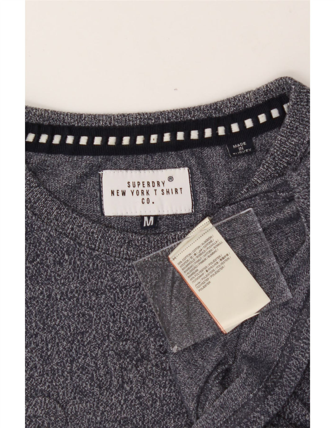 SUPERDRY Mens Graphic Top Long Sleeve Medium Navy Blue Cotton Vintage Superdry and Second-Hand Superdry from Messina Hembry 