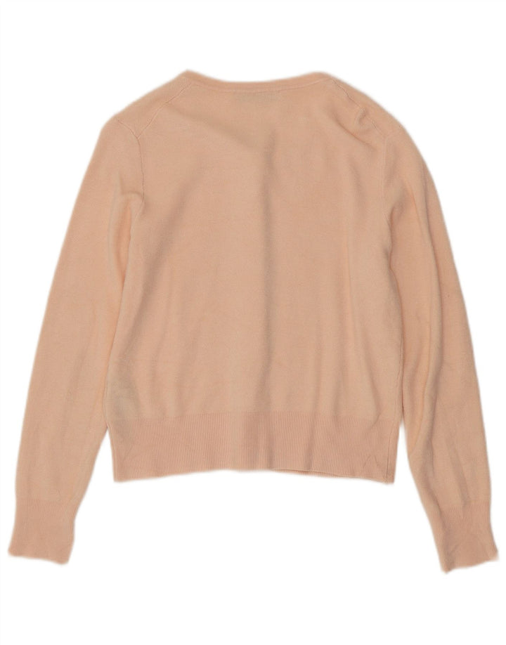 Zara Dame Cardigan Sweater UK 12 Medium Pink Viscose