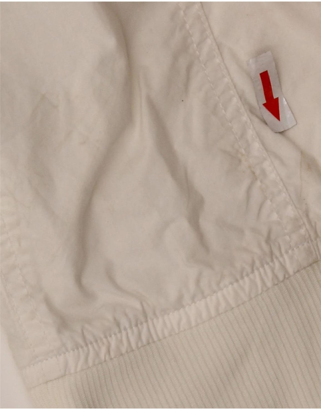 Sergio Tacchini Womens Crop Bomber Jacket UK 10 Small White Polyester